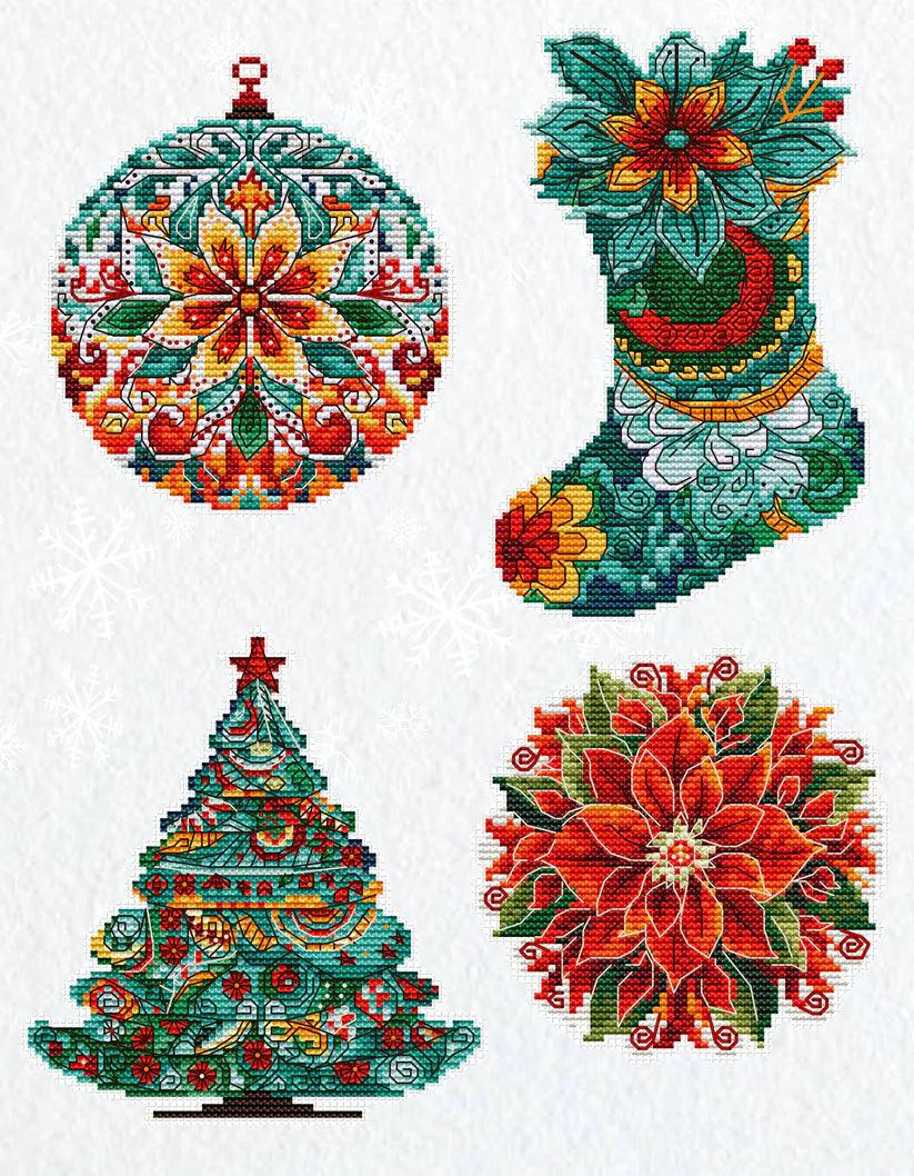 Winter Decorations JK042L Counted Cross-Stitch Kit