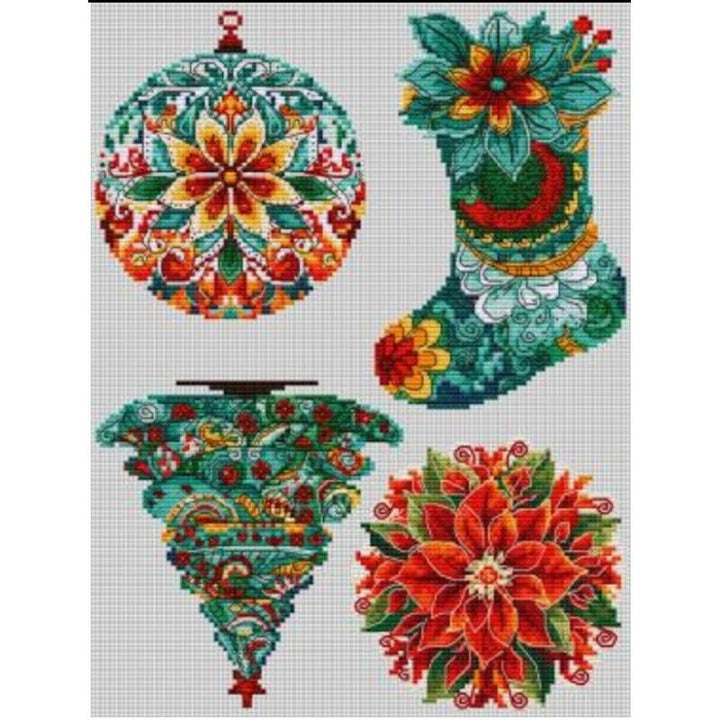 Winter Decorations JK042L Counted Cross-Stitch Kit