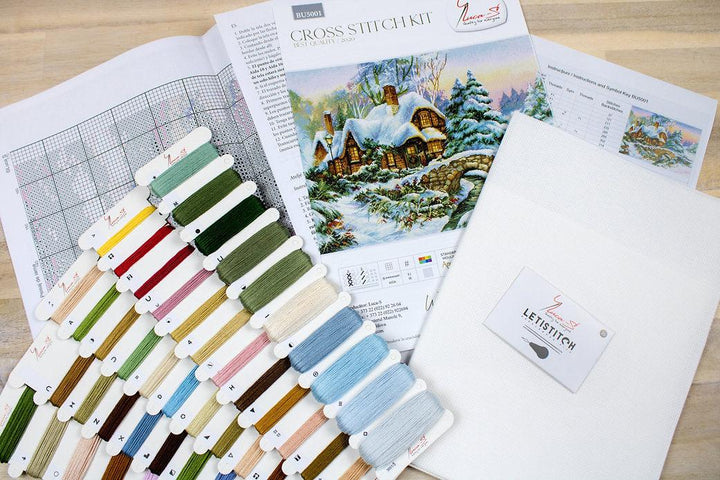 Winter landscape BU5001L Counted Cross-Stitch Kit