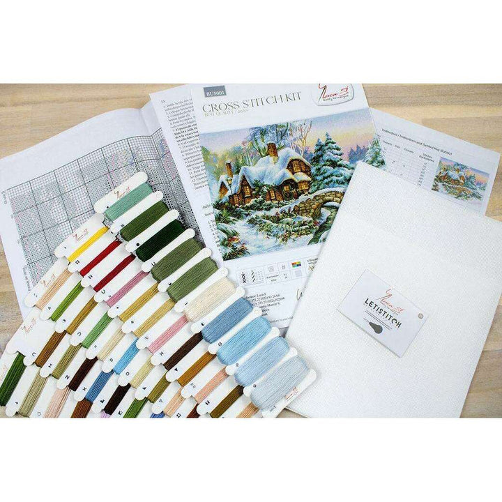 Winter landscape BU5001L Counted Cross-Stitch Kit