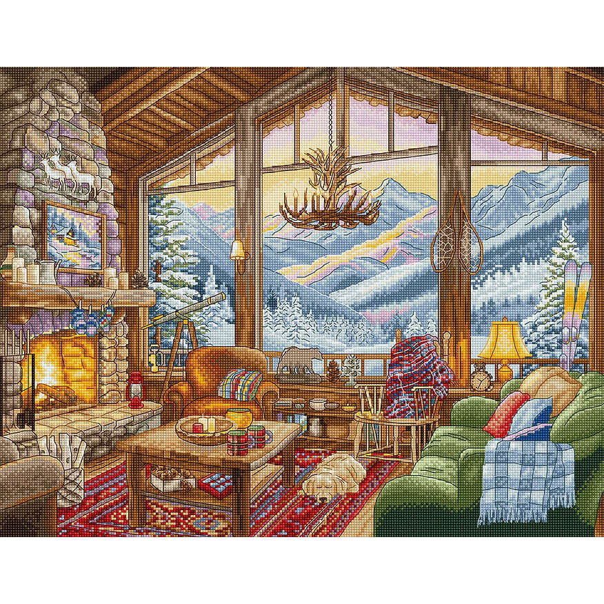 Winter Lodge L9922 Counted Cross Stitch Kit