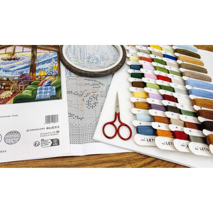 Winter Lodge L9922 Counted Cross Stitch Kit