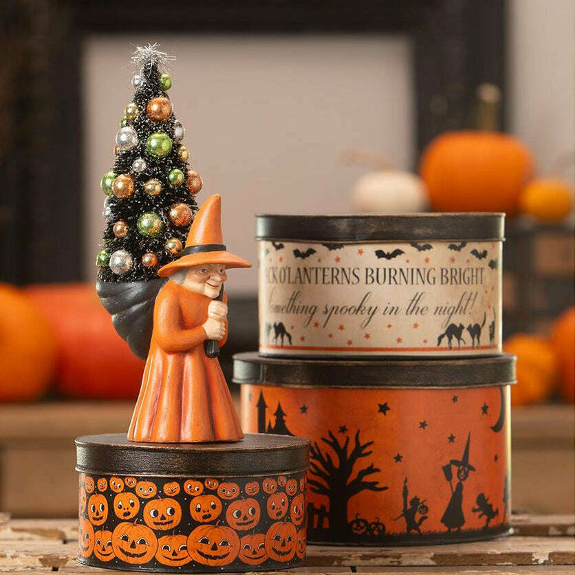 Witch Carrying Tree by Bethany Lowe Designs image 3