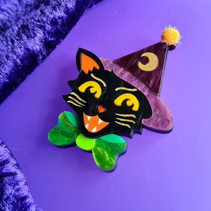 Witch Kitty Brooch by Cherryloco Jewellery - 13314 2