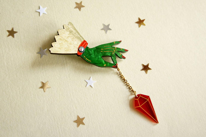 Witch Pendulum Halloween Brooch by Laliblue - Quirks!