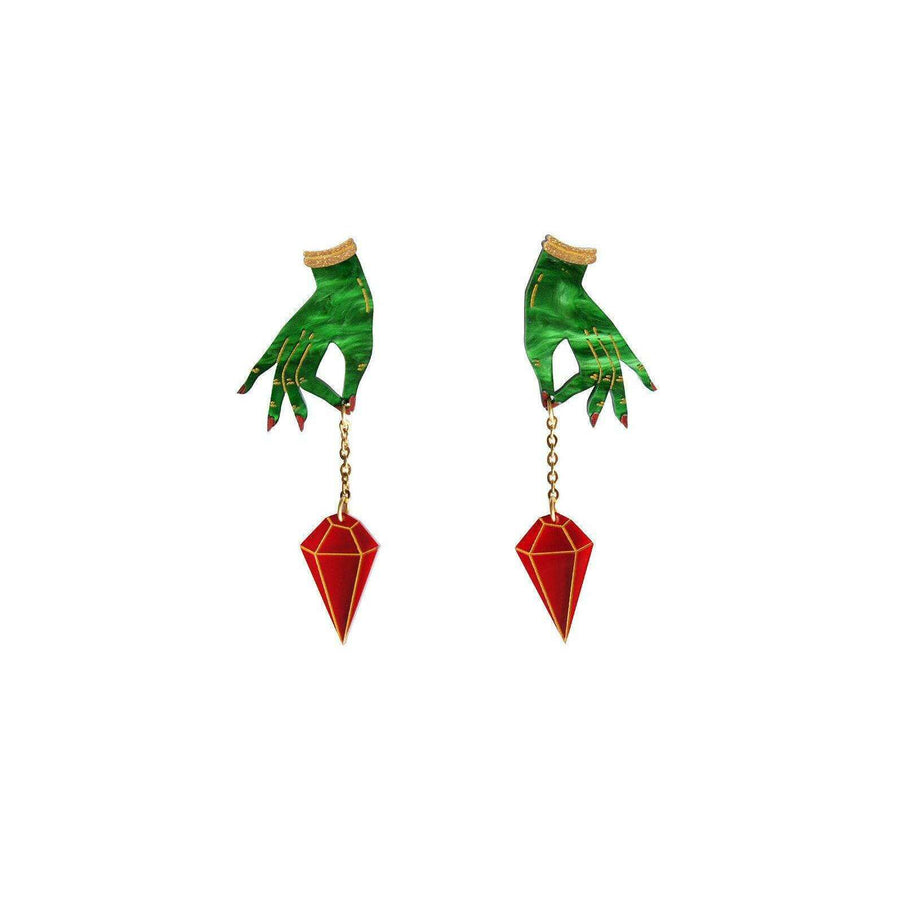 Witch Pendulum Halloween Earrings by Laliblue - Quirks!