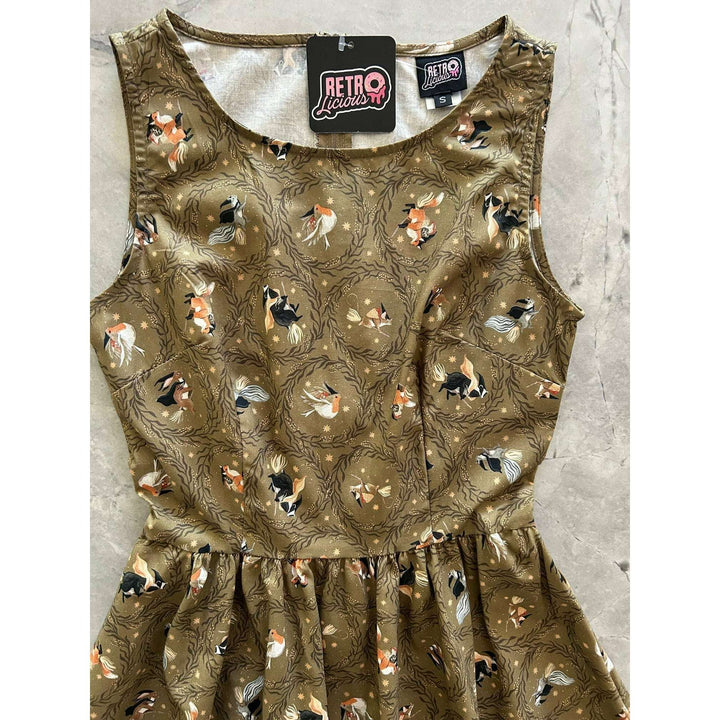 Witchy Animals Midi Dress