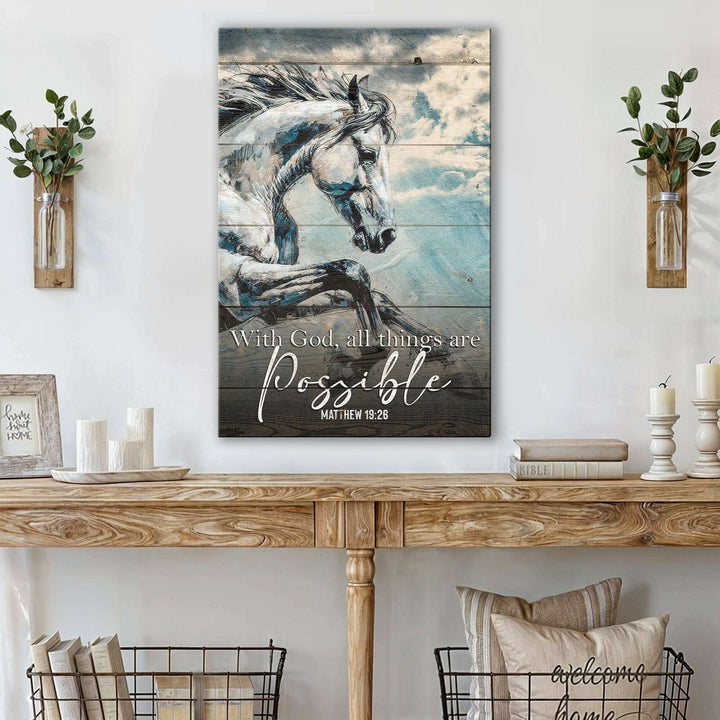 With God All Things Are Possible Faith Sign IV