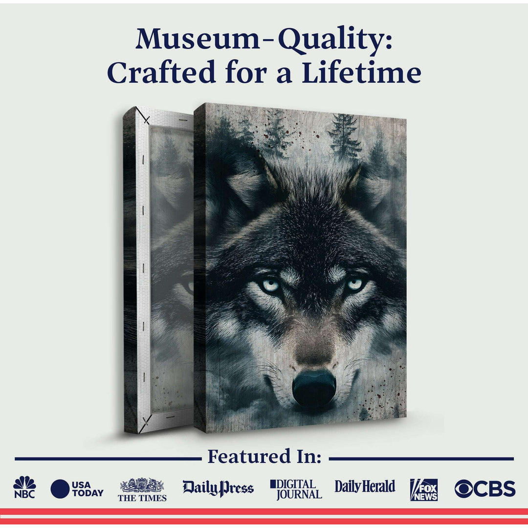 Wolf Double Exposure Wall Art III