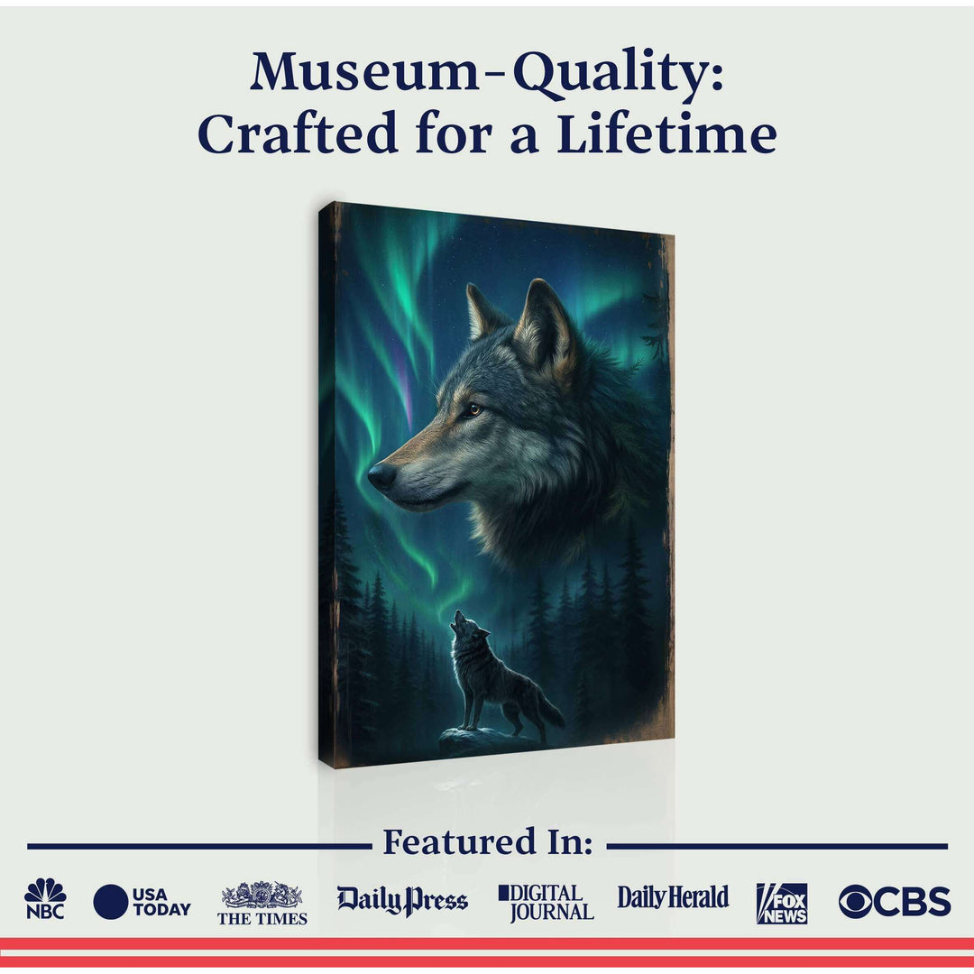 Wolf Double Exposure Wall Art IV