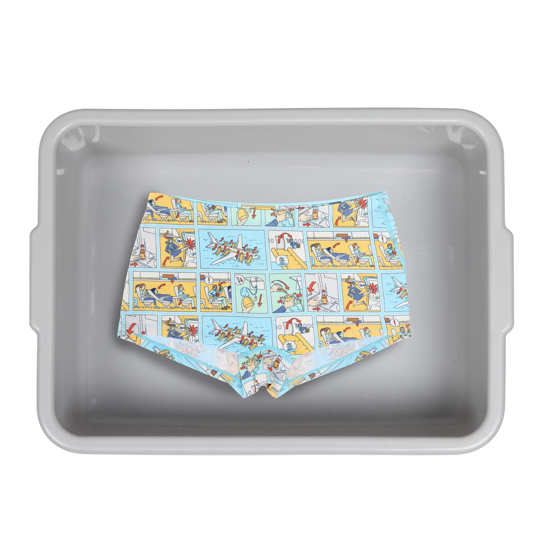 The Improper Protocol | Airplane Pamphlet Modal Boyshort Underwear