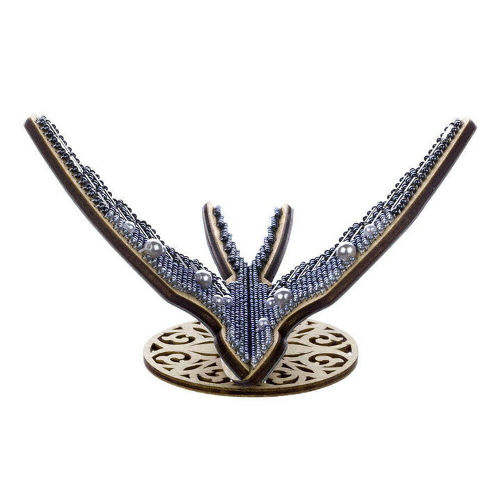 Wooden Bead Embroidery Kit Swallow FLK-583
