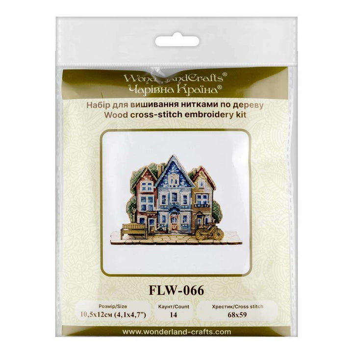 Wooden Cross-Stitch Kit Home FLW-066