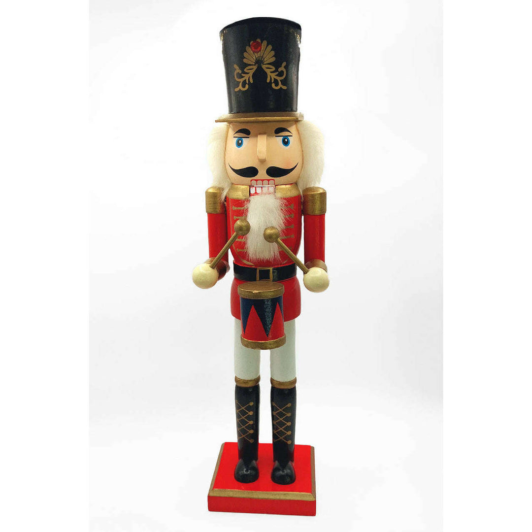 Wooden Drummer Nutcracker Wizardi F07M6-11 Red