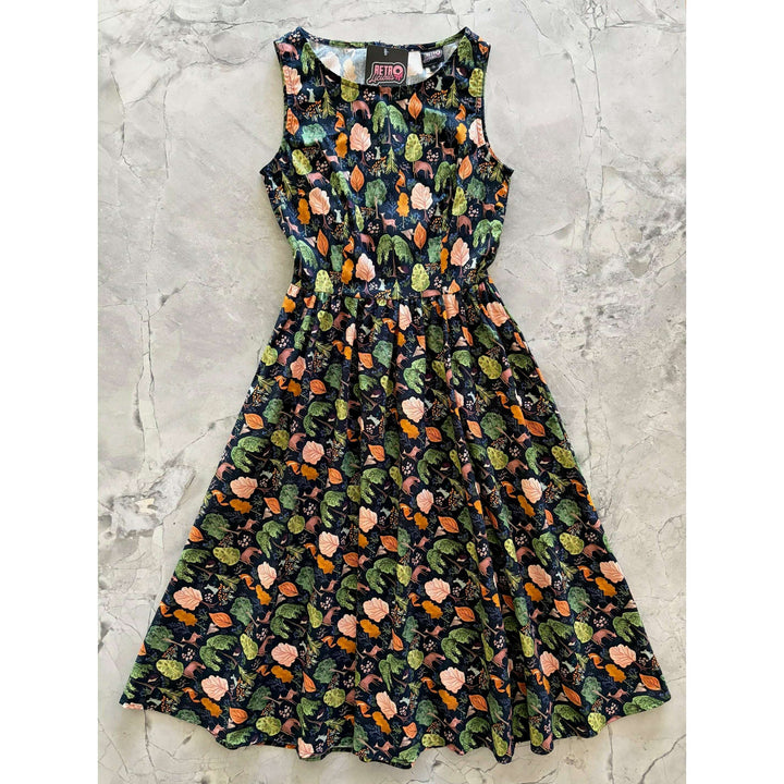 Woodland Midi Dress in Navy