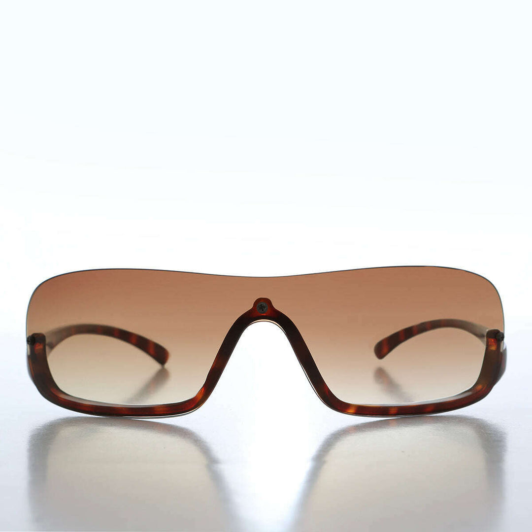 Wrap Around Semi-Rimless Vintage Sunglasses - Mahoney
