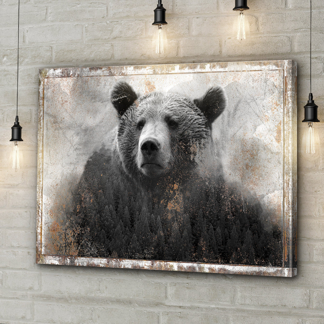 Animals Forest Bear Brown Canvas Wall Art