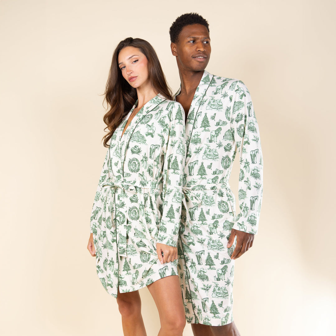The Western Wonderland | Western Toile Long Modal Robe