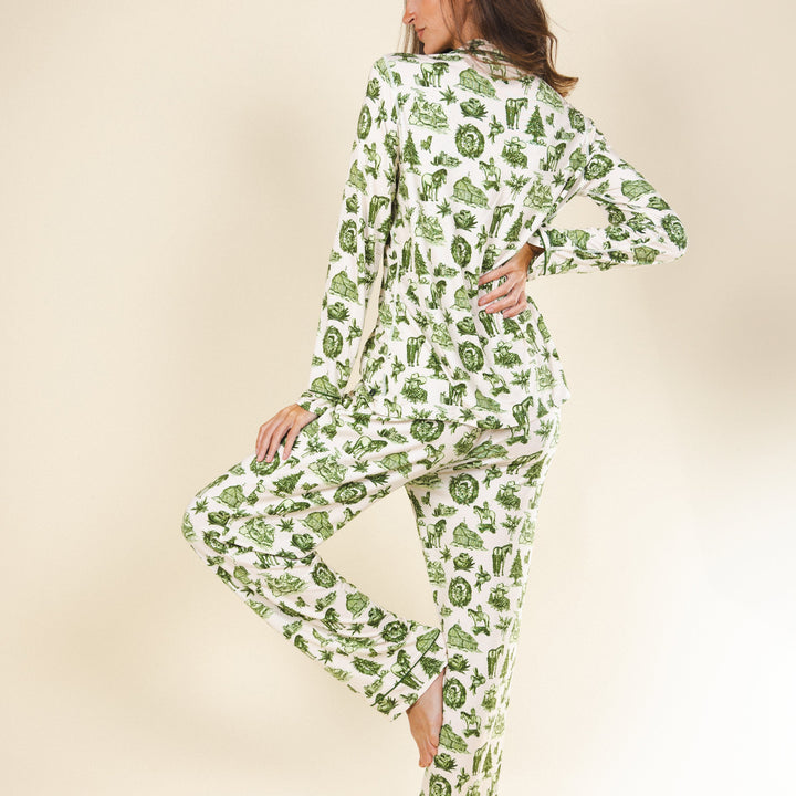 The Western Wonderland | Western Toile SleepDeep™ Women’s Long Sleeve Pajama Set