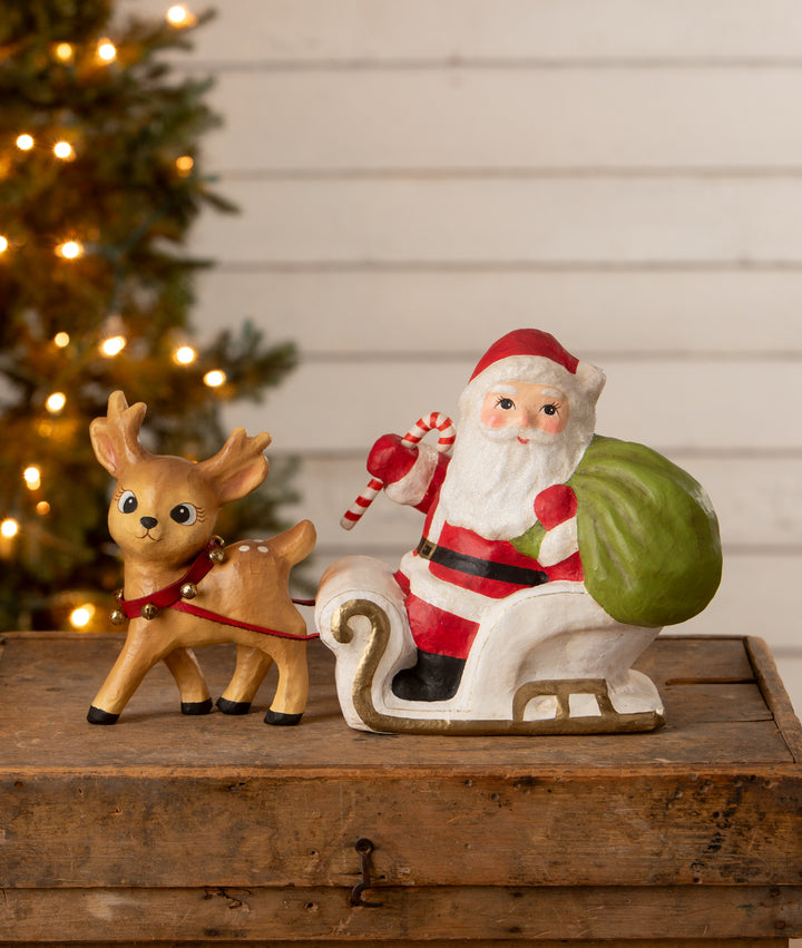Santa's Reindeer and Sleigh by Bethany Lowe Designs, christmas decor