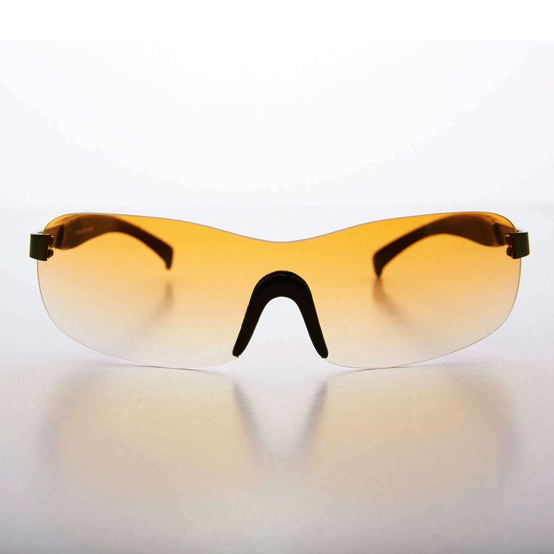 Y2K Wrap Shield Rimless Vintage Sunglass - Lance