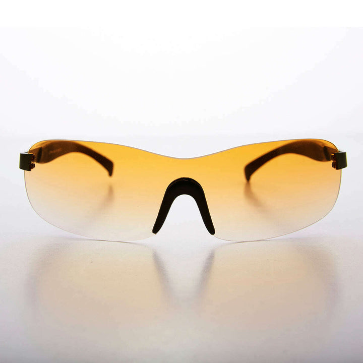 Y2K Wrap Shield Rimless Vintage Sunglass - Lance