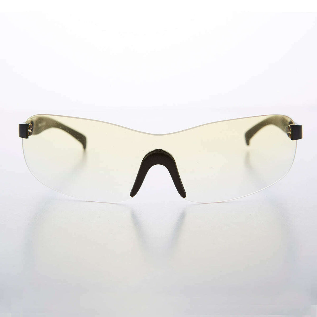 Y2K Wrap Shield Rimless Vintage Sunglass - Lance