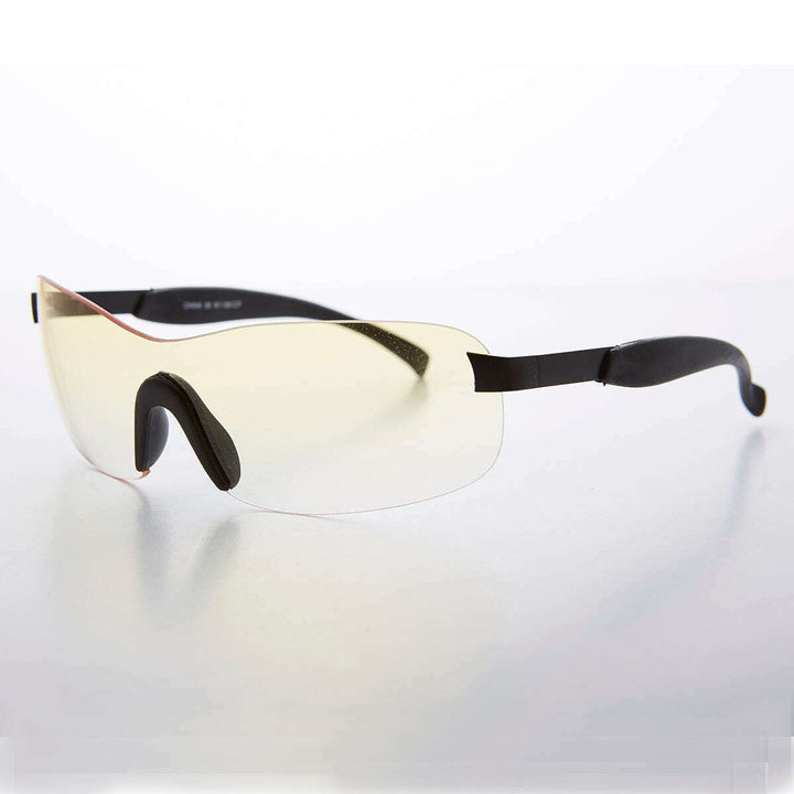 Y2K Wrap Shield Rimless Vintage Sunglass - Lance