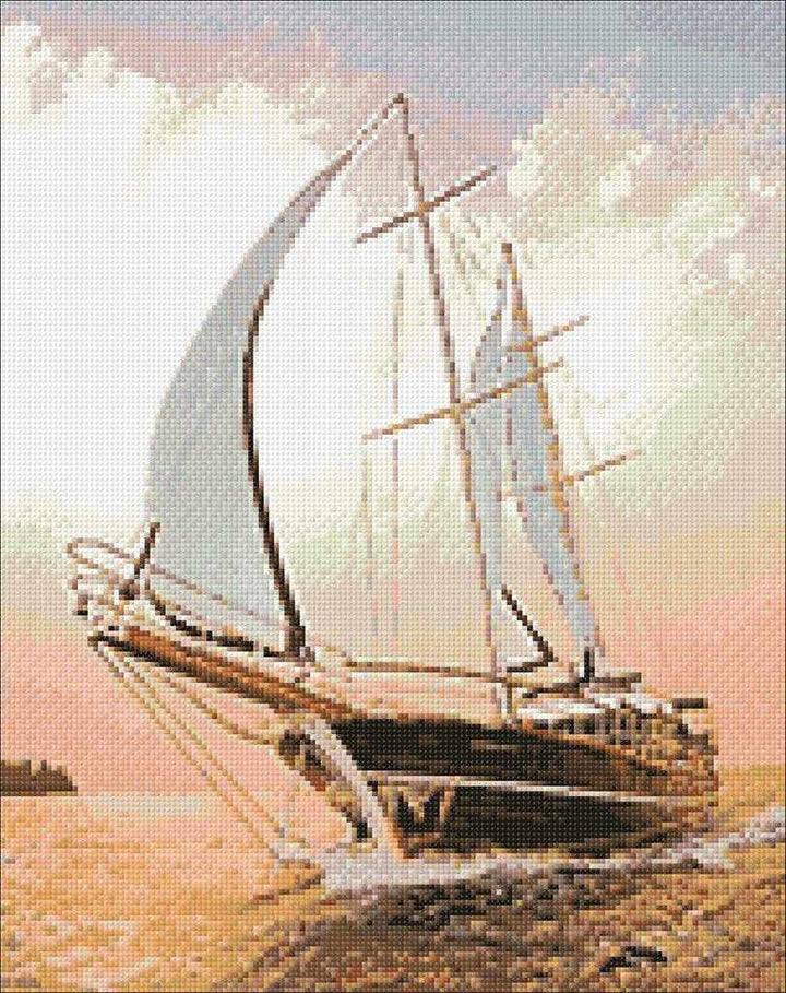 Yacht WD227 14.9 x 18.9 inches Wizardi Diamond Painting Kit
