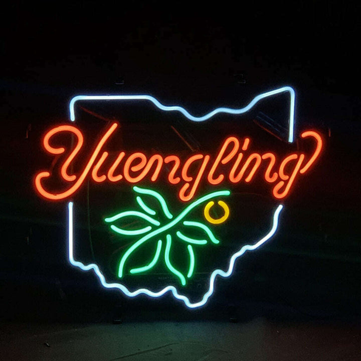 Yuengling Lager with Ohio Map Neon Sign Light