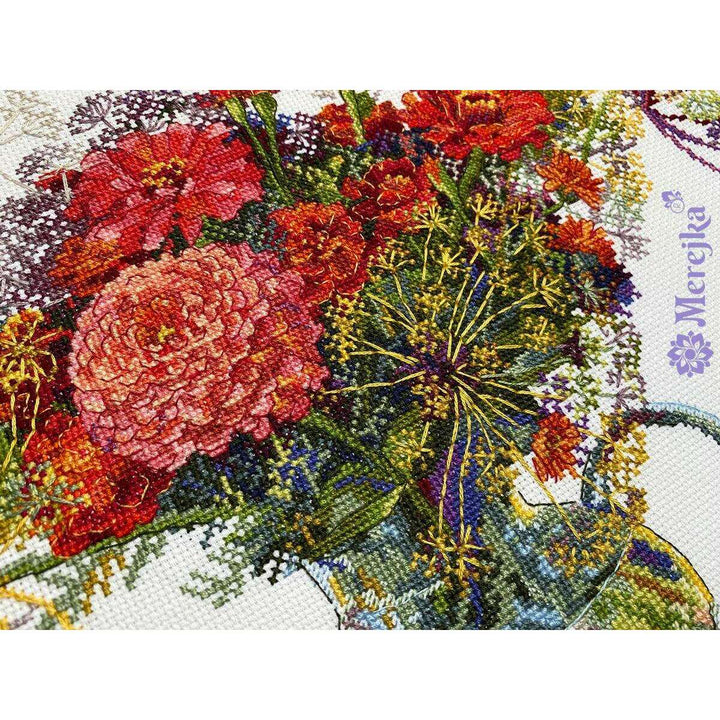 Zinnia and Dill K-210A Counted Cross-Stitch Kit