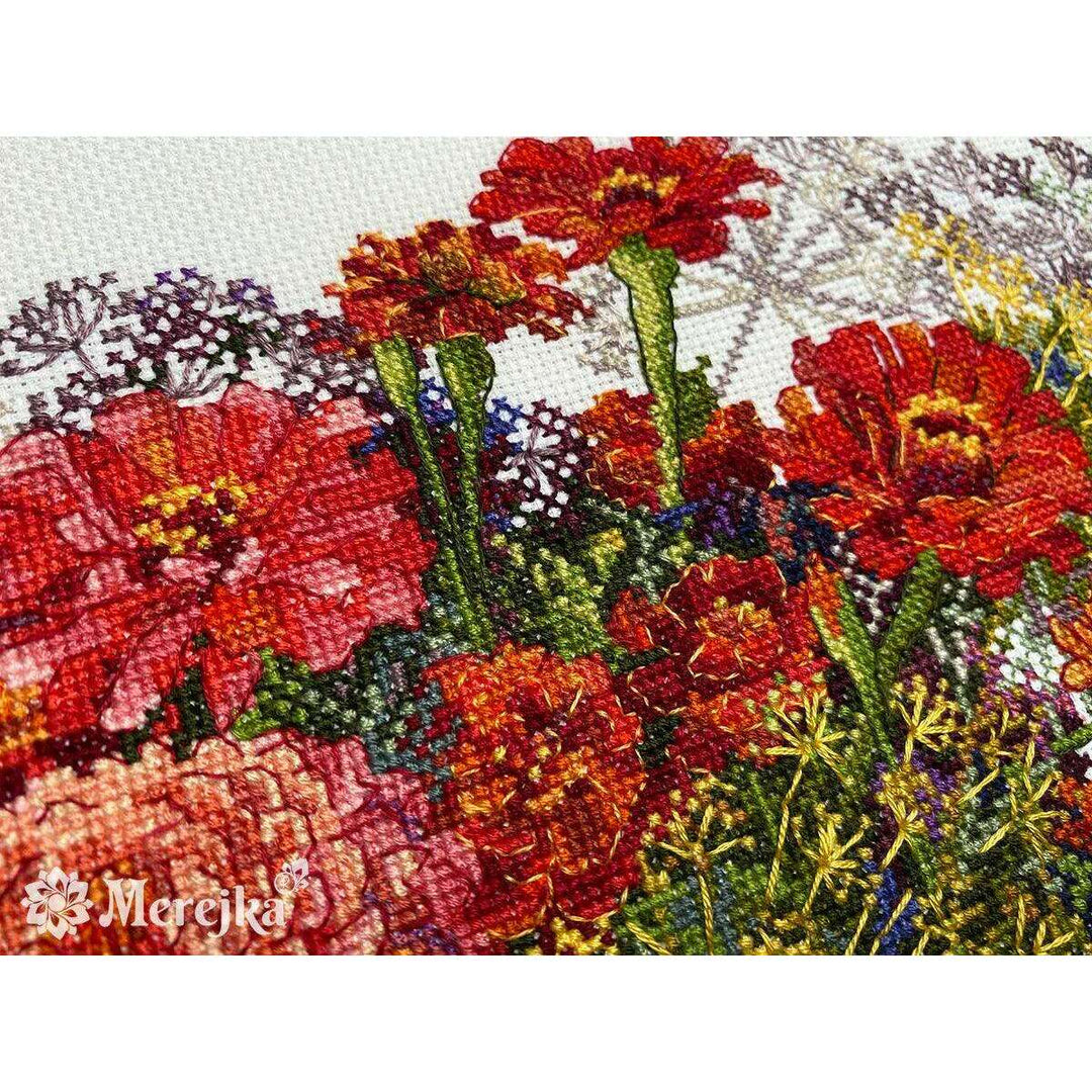 Zinnia and Dill K-210A Counted Cross-Stitch Kit