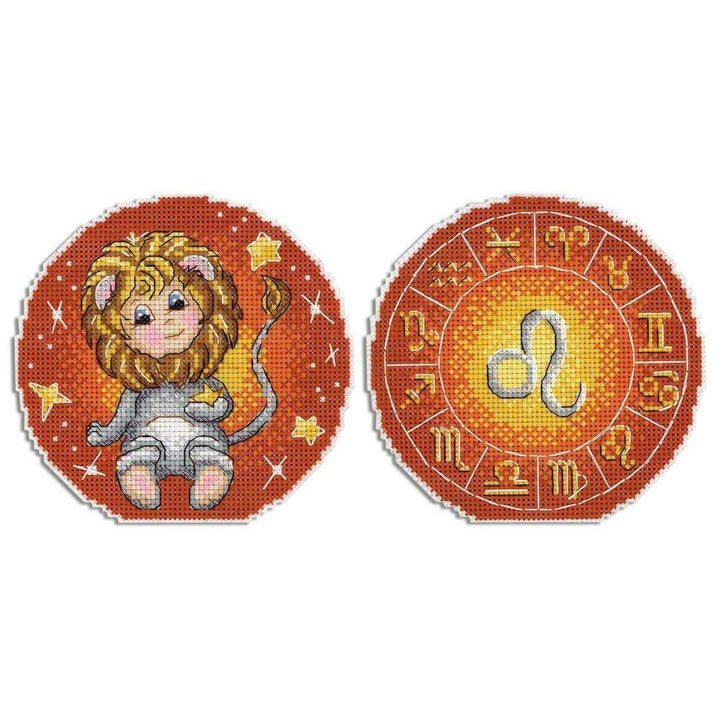 Zodiac Signs. Leo SR-705 Plastic Canvas Counted Cross Stitch Kit