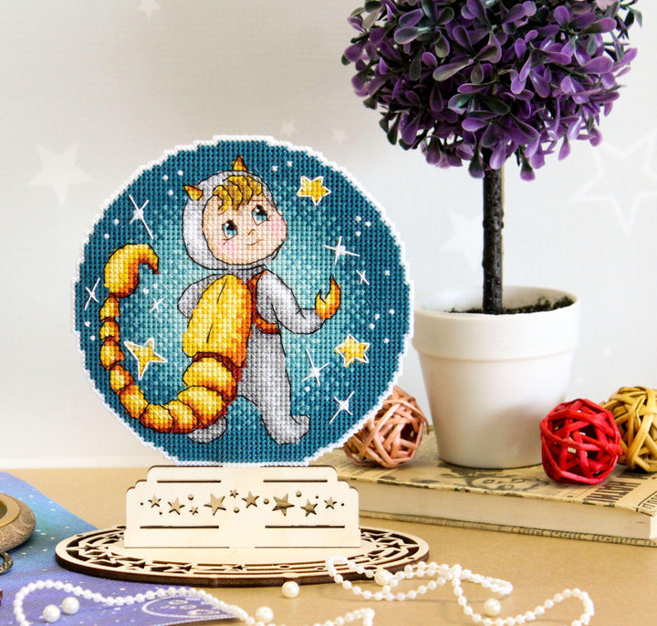 Zodiac Signs. Scorpio SR-701 Plastic Canvas Counted Cross Stitch Kit