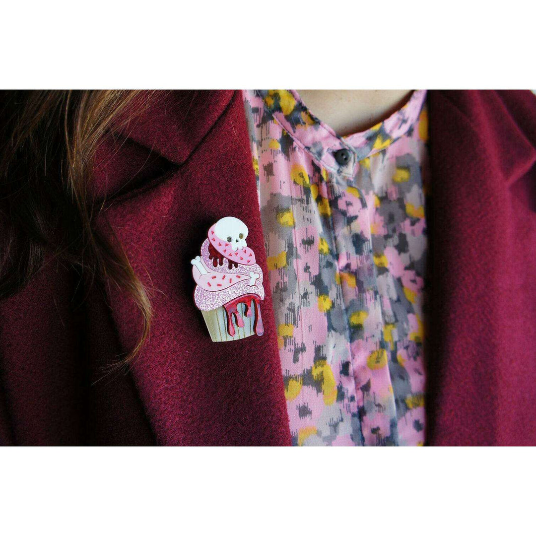 Zombie Cupcake Halloween Brooch by Laliblue - Quirks!
