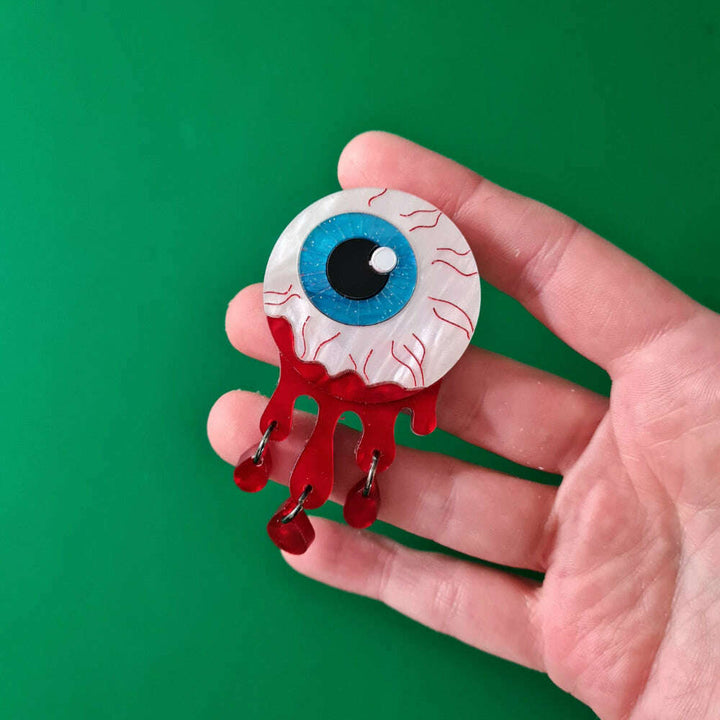 Zombie Halloween Eyeball Necklace by Cherryloco Jewellery  2