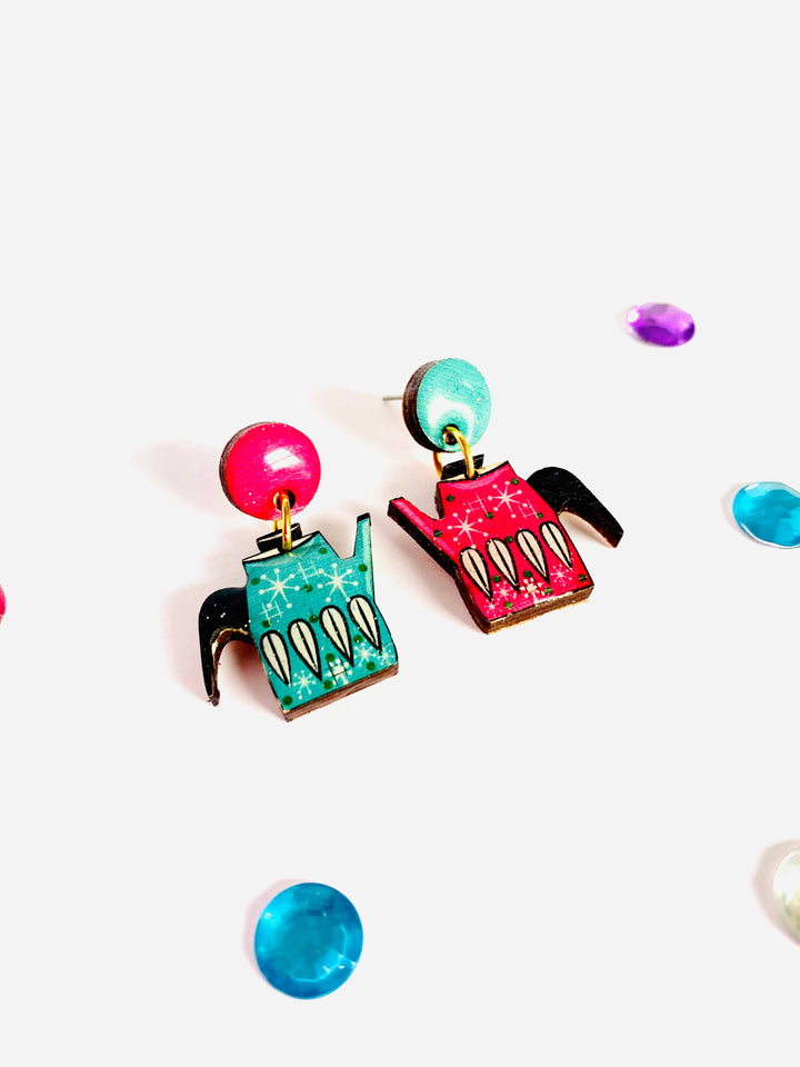 Vintage Teapot Earrings by Rosie Rose Parker