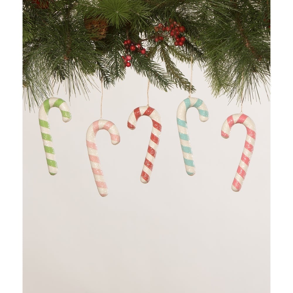 Aqua Candy Cane Ornament by Bethany Lowe