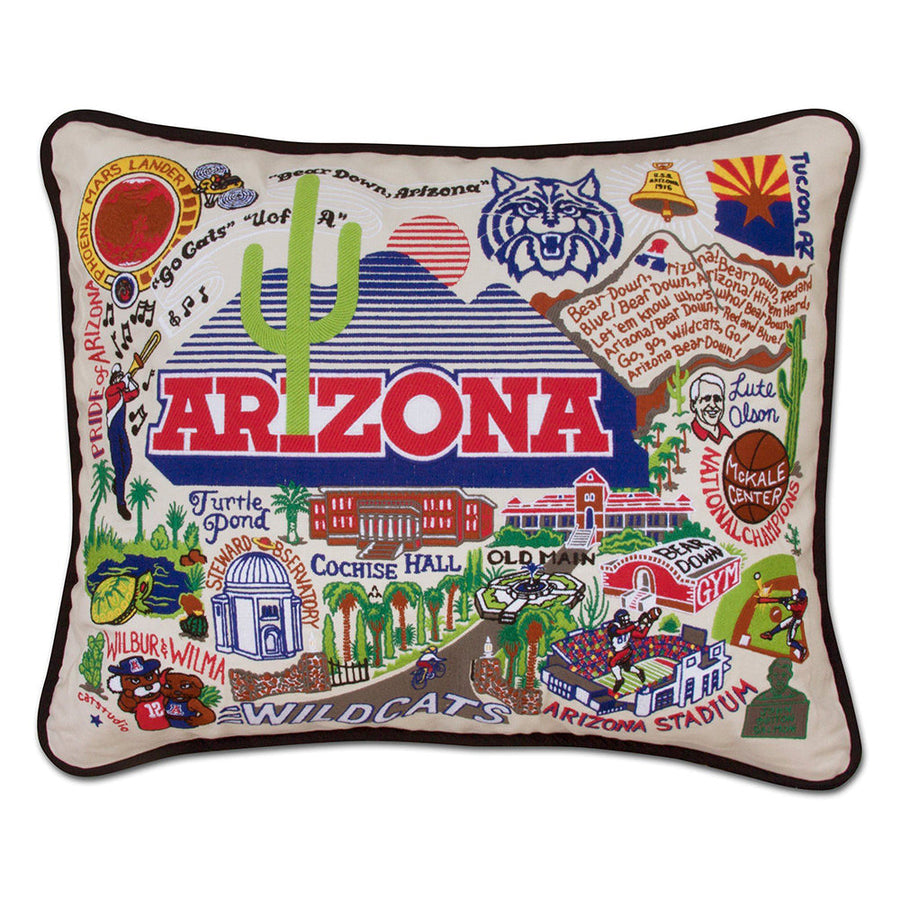 Arizona, University of Collegiate Hand-Embroidered Pillow