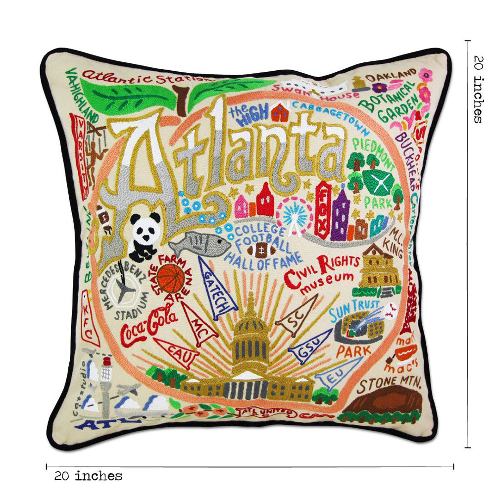 Atlanta Hand-Embroidered Pillow