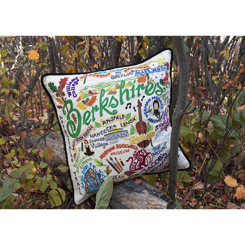 Berkshires Hand-Embroidered Pillow