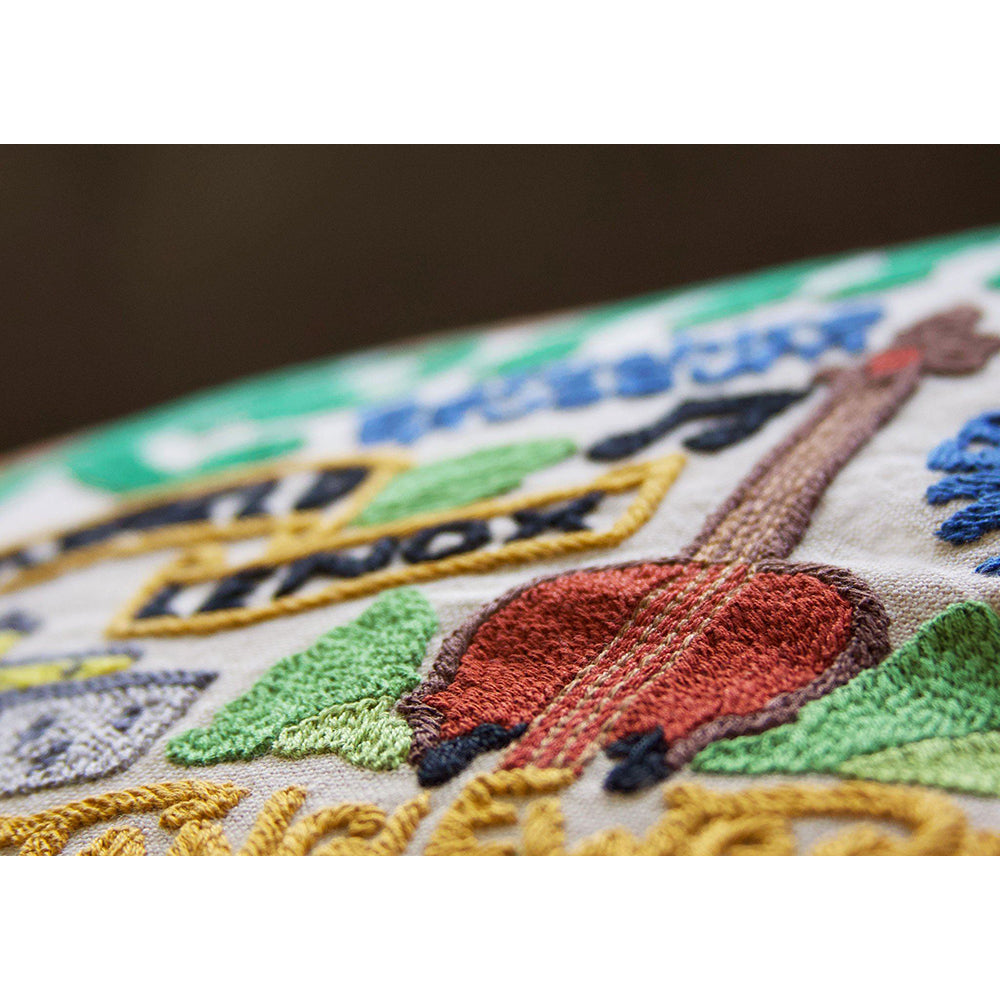 Berkshires Hand-Embroidered Pillow