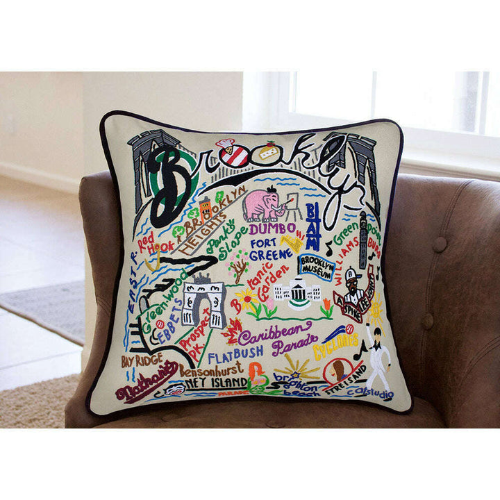 Brooklyn Hand-Embroidered Pillow