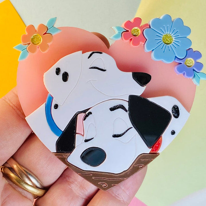 Cartoon Collection - "Cute Dalmatians" Acrylic Brooch by Makokot Design