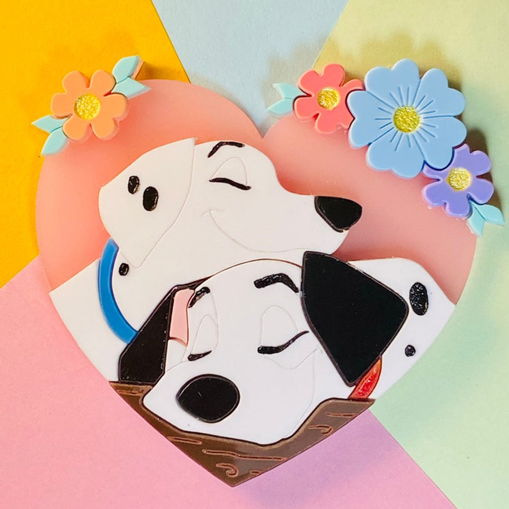 Cartoon Collection - "Cute Dalmatians" Acrylic Brooch by Makokot Design