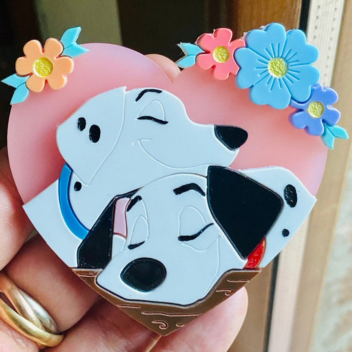 Cartoon Collection - "Cute Dalmatians" Acrylic Brooch by Makokot Design