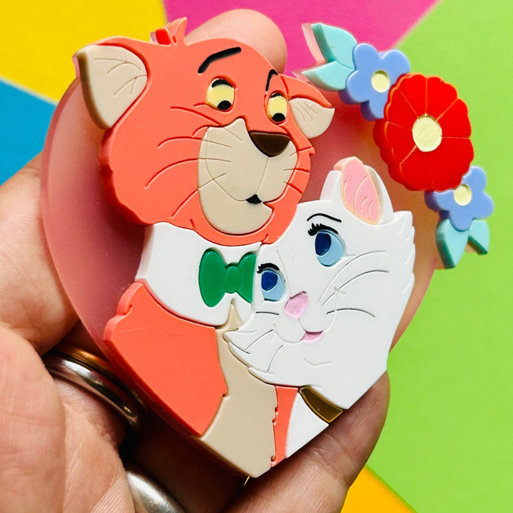 Cartoon Collection - Family Portrait Cats Acrylic Brooch by Makokot Design