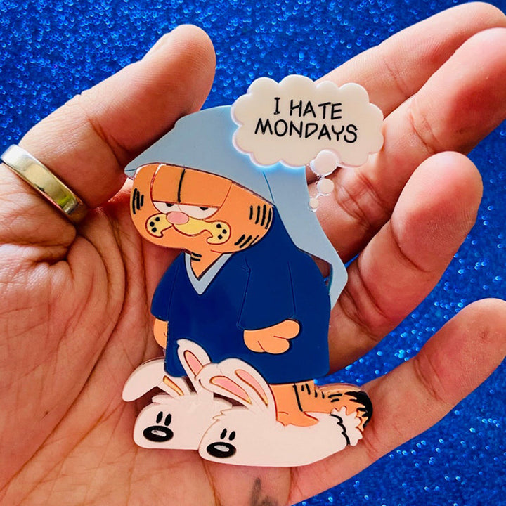 Cartoon Collection - Monday Struggle Acrylic Brooch by Makokot Design