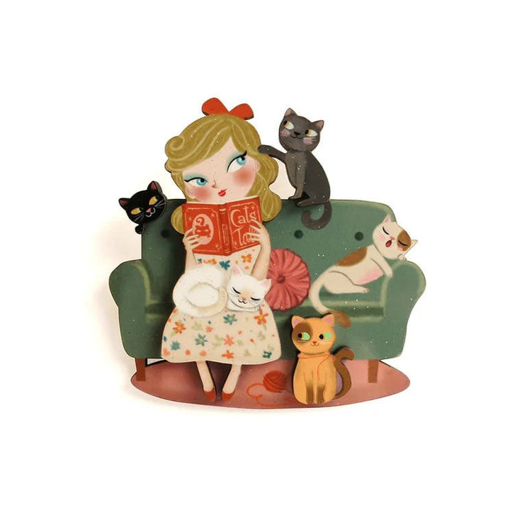Cat Lover Brooch by Laliblue