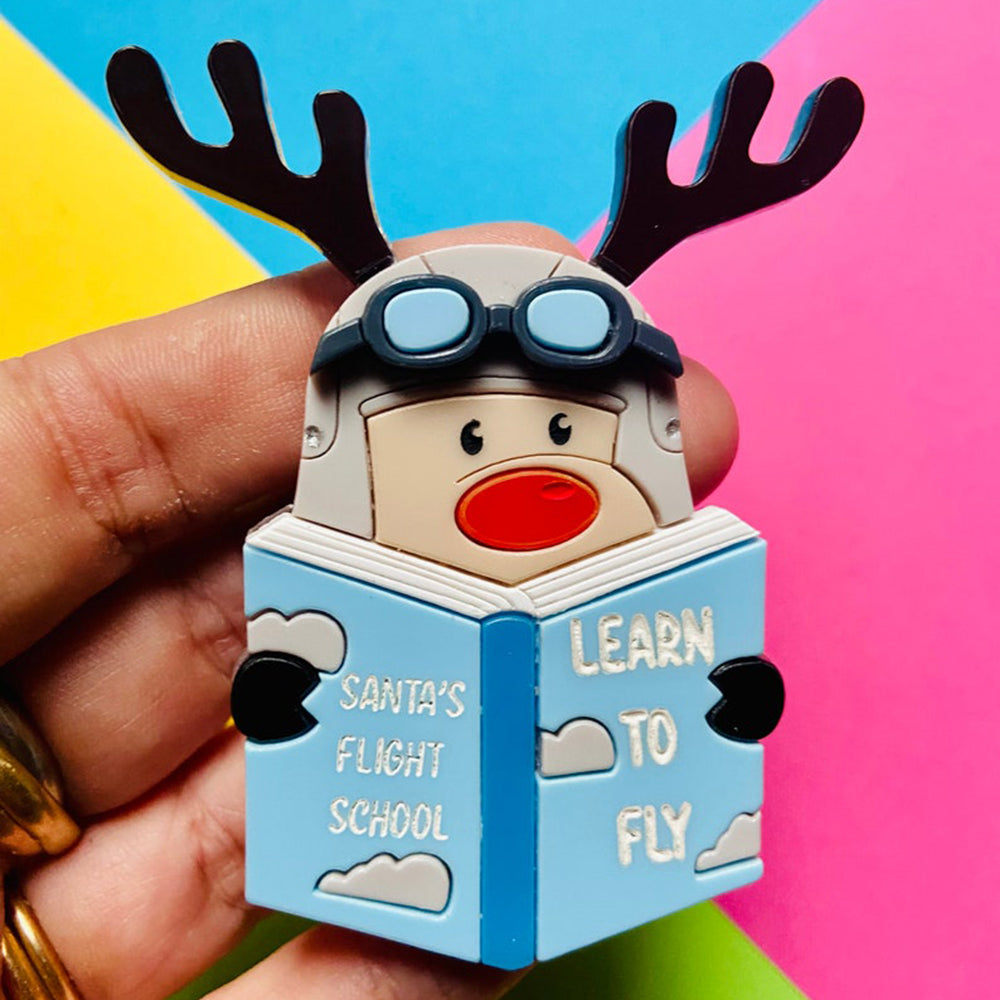 Christmas Collection - Flight Lessons - Acrylic Brooch by Makokot Design